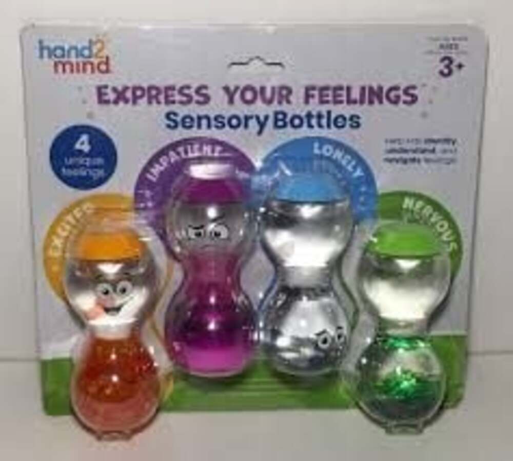 hand2mind Express Your Feelings Sensory Bottles, 4-Pack